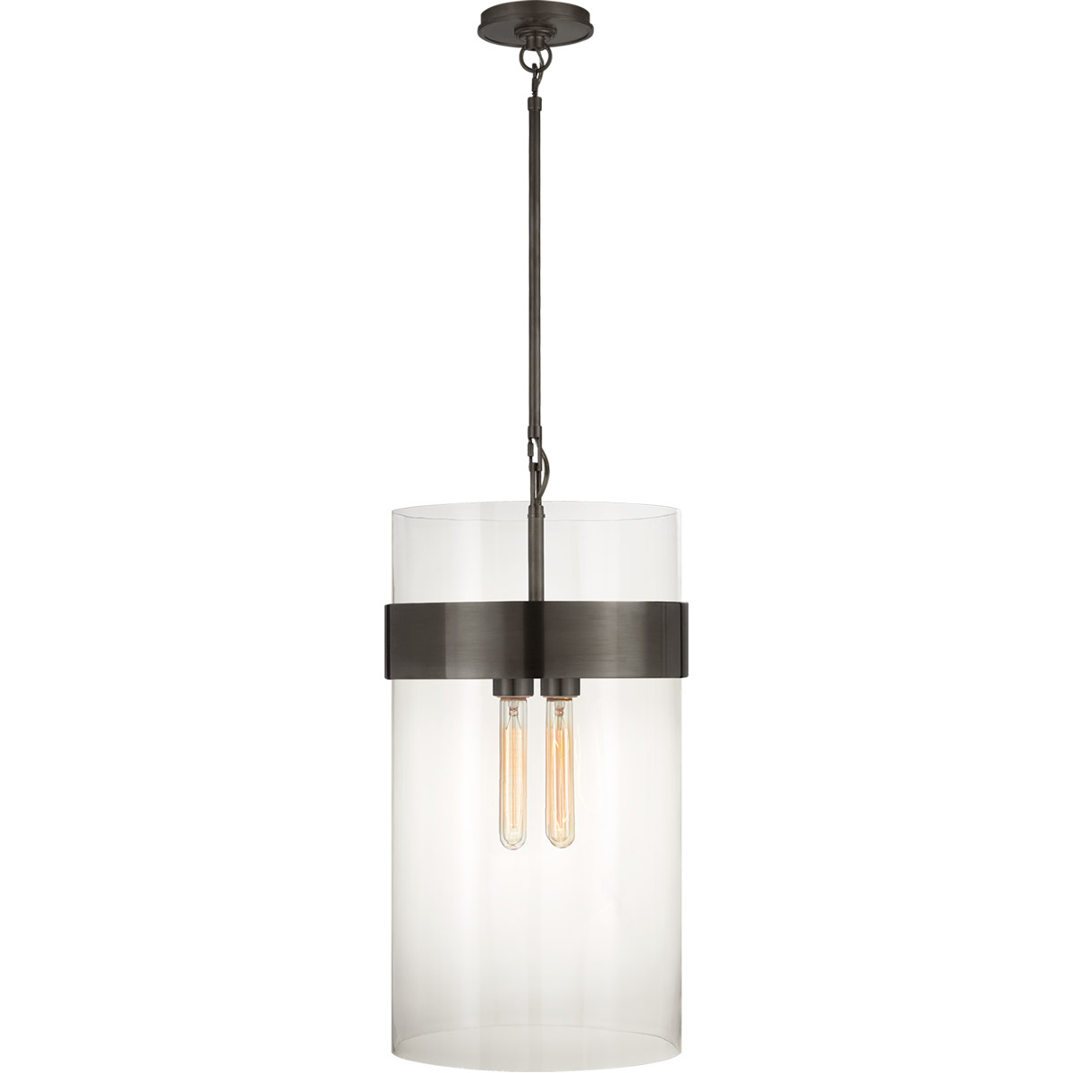 Visual Comfort Signature Collection S5674BZ-CG Ian K. Fowler Presidio 4 Light 12.5 inch Bronze Pendant Ceiling Light, Medium
