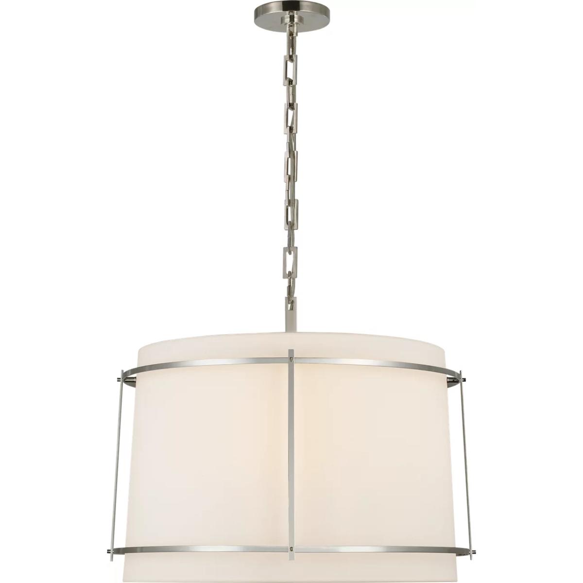 Visual Comfort Signature Collection S5687PN-L/FA Carrier and Company Callaway LED 24.5 inch Polished Nickel Hanging Shade Ceiling Light, Large