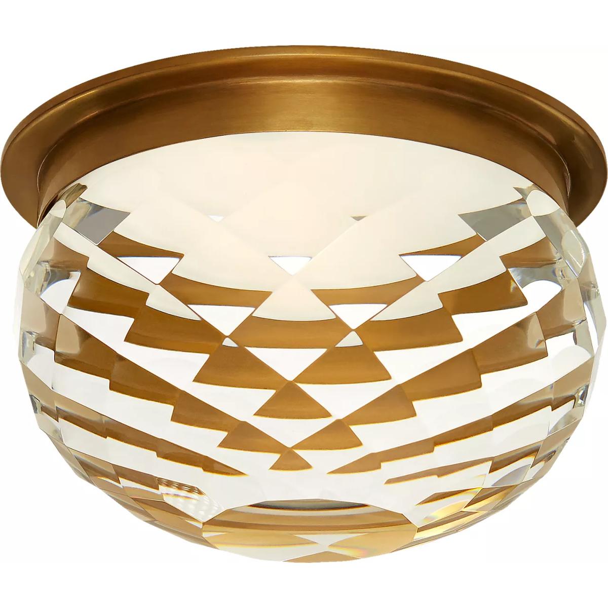 Visual Comfort Signature Collection S7000HAB-CG Hillam LED 5.5 inch Hand-Rubbed Antique Brass Flush Mount Ceiling Light