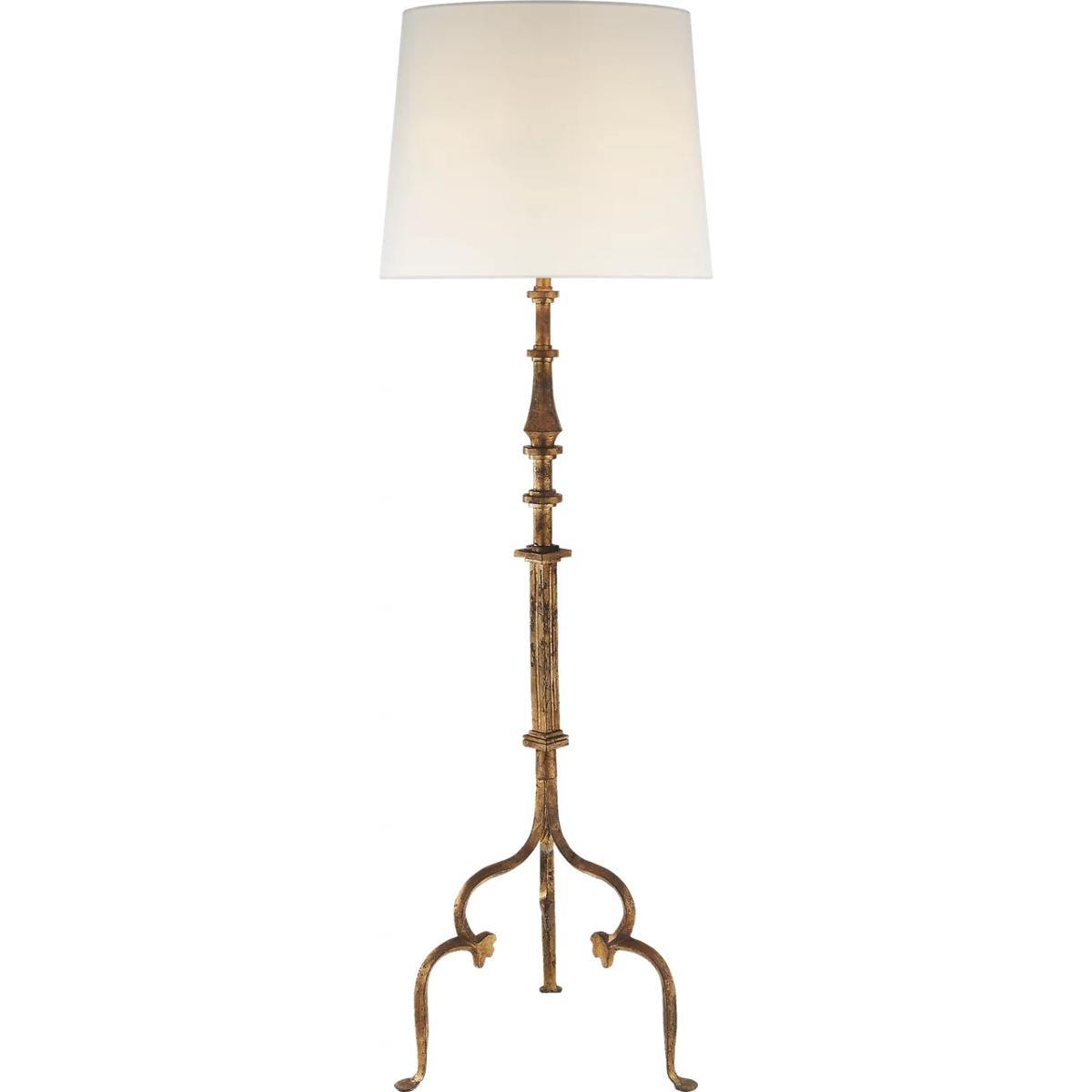 Visual Comfort Signature Collection SK1505GI-L Suzanne Kasler Madeleine 66 inch 150 watt Gilded Iron Floor Lamp Portable Light in Linen