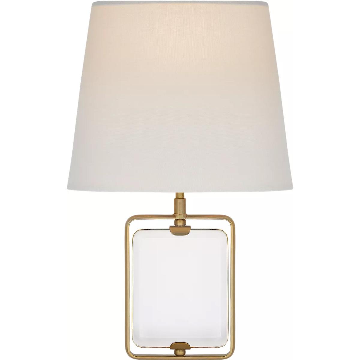 Visual Comfort Signature Collection SK2030CG/HAB-L Suzanne Kasler Henri 1 Light 9.5 inch Crystal and Hand-Rubbed Antique Brass Framed Jewel Sconce Wal