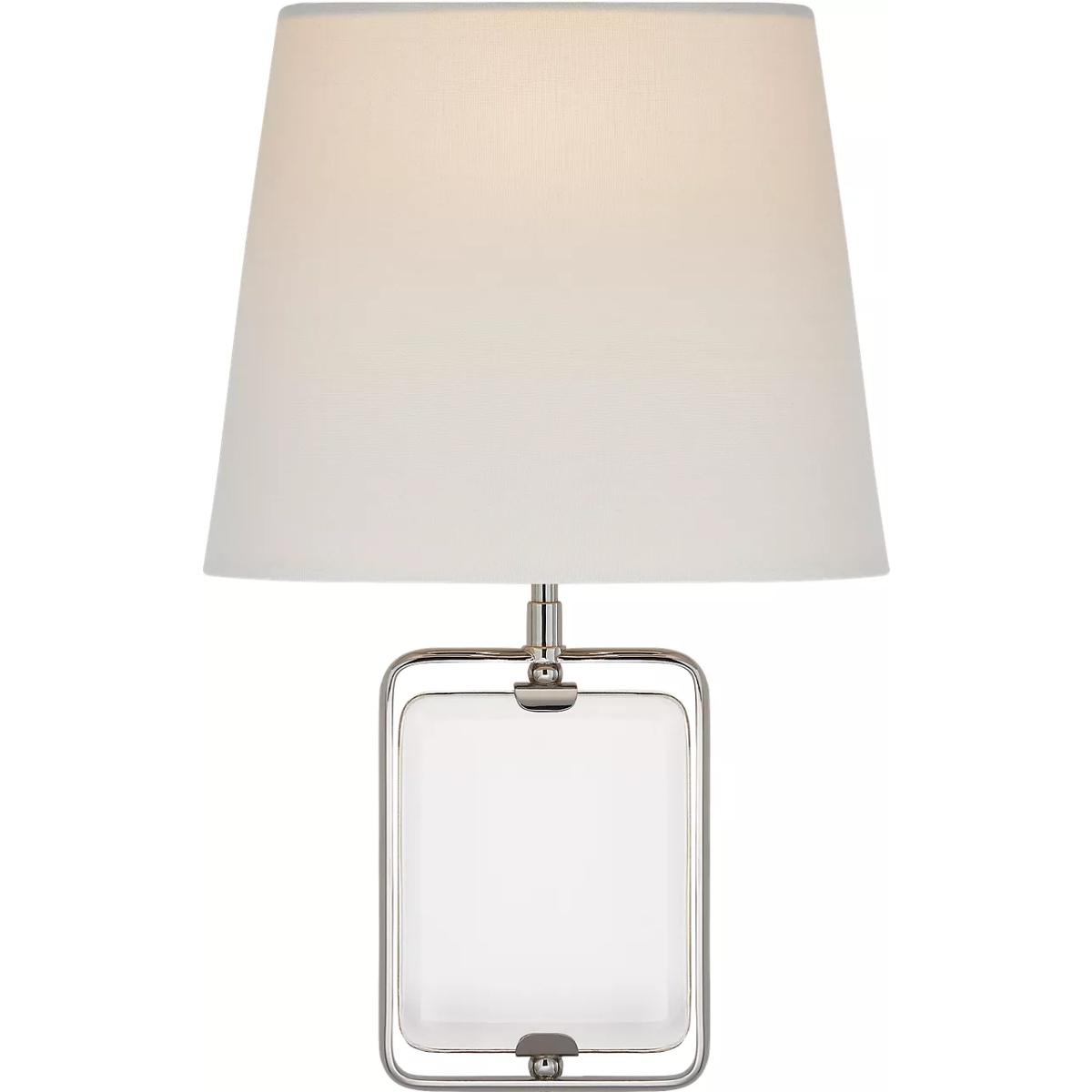 Visual Comfort Signature Collection SK2030CG/PN-L Suzanne Kasler Henri 1 Light 9.5 inch Crystal and Polished Nickel Framed Jewel Sconce Wall Light in