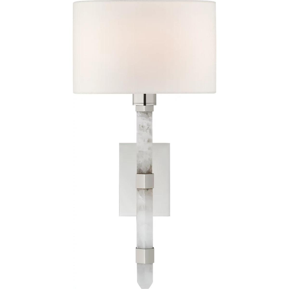 Visual Comfort Signature Collection SK2902PN/Q-L Suzanne Kasler Adaline 1 Light 7.5 inch Polished Nickel Tail Sconce Wall Light in Polished Nickel and