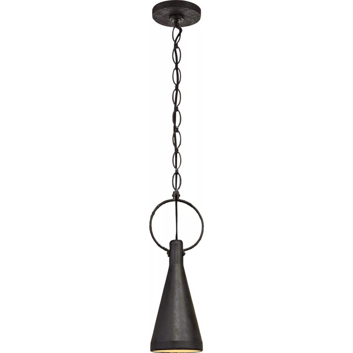 Visual Comfort Signature Collection SK5360NR-AI Suzanne Kasler Limoges 1 Light 6.75 inch Natural Rusted Iron Pendant Ceiling Light in Aged Iron, Small