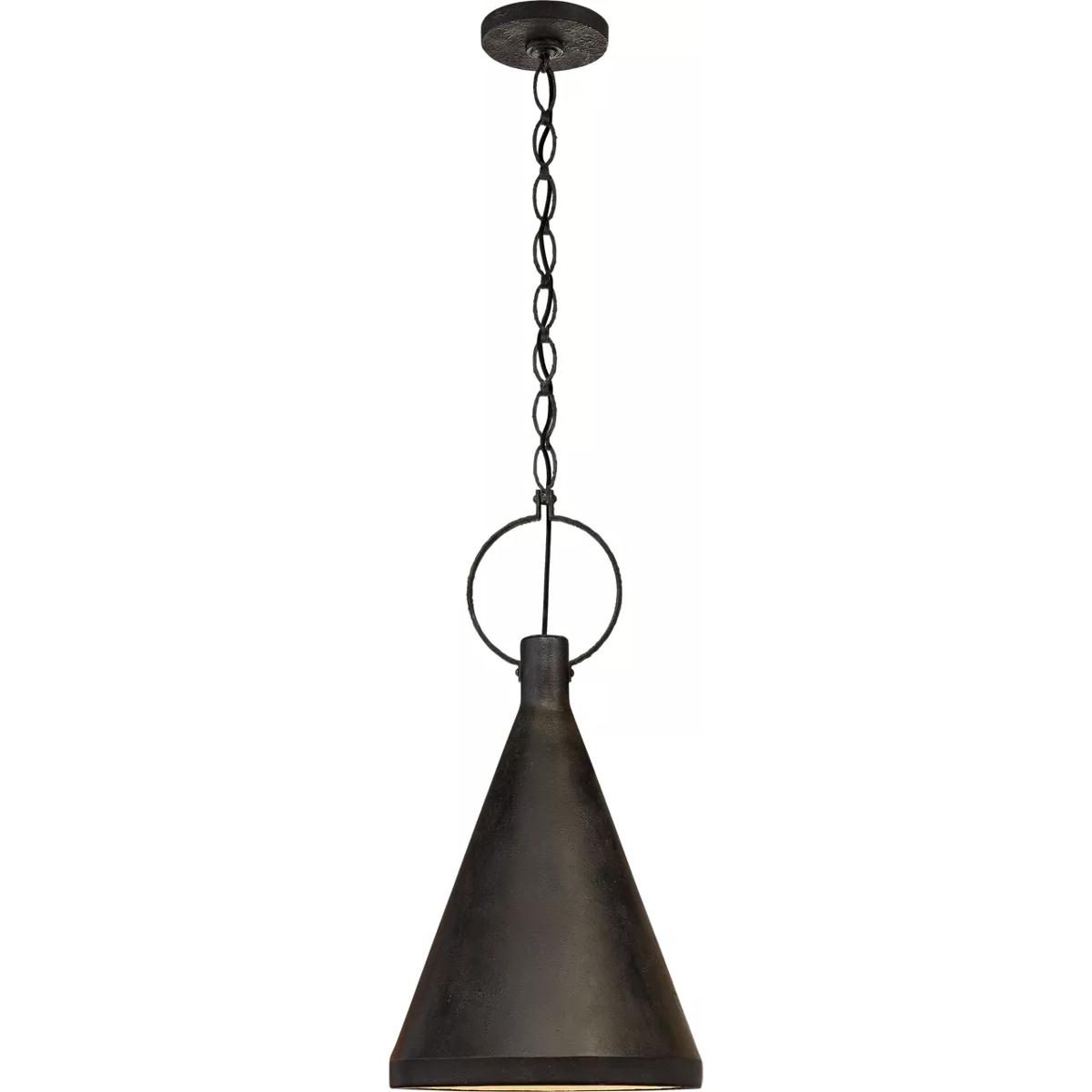 Visual Comfort Signature Collection SK5361NR-AI Suzanne Kasler Limoges 1 Light 13.5 inch Natural Rust Tall Pendant Ceiling Light in Aged Iron, Medium