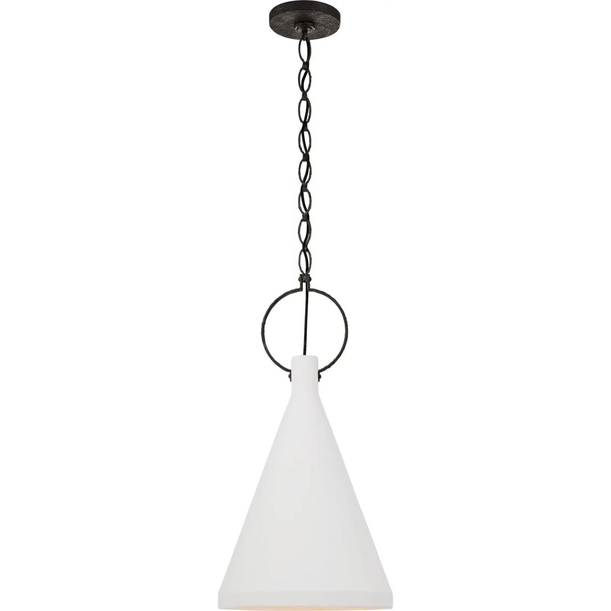 Visual Comfort Signature Collection SK5361NR-PW Suzanne Kasler Limoges 1 Light 13.5 inch Natural Rust Tall Pendant Ceiling Light in Plaster White, Med