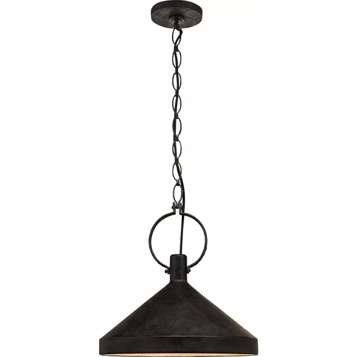 Visual Comfort Signature Collection SK5363NR-AI Suzanne Kasler Limoges 1 Light 16.5 inch Natural Rusted Iron Pendant Ceiling Light in Aged Iron, Large