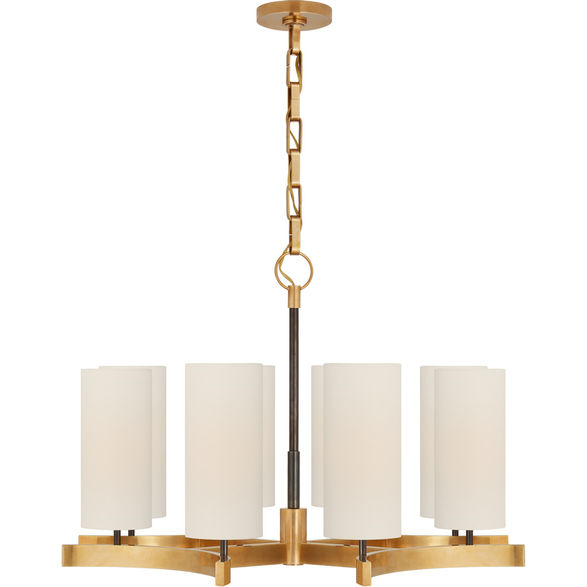 Visual Comfort Signature Collection SK5550BZ/HAB-L Suzanne Kasler Aimee 8 Light 26.75 inch Bronze and Hand-Rubbed Antique Brass Chandelier Ceiling Lig