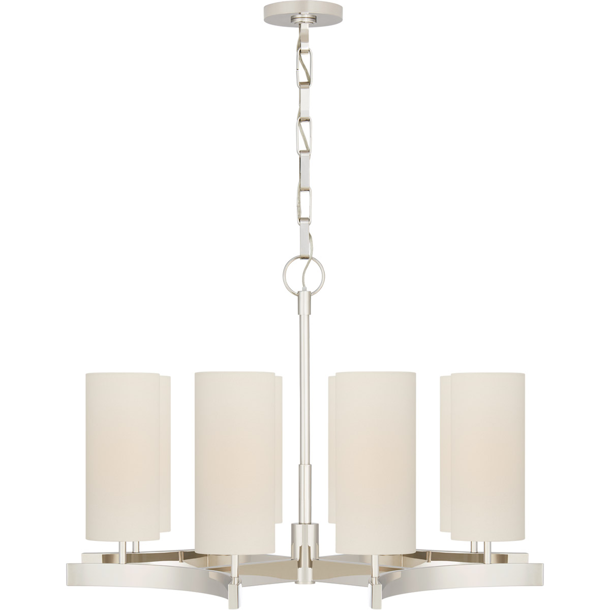 Visual Comfort Signature Collection SK5550PN-L Suzanne Kasler Aimee 8 Light 26.75 inch Polished Nickel Chandelier Ceiling Light, Medium