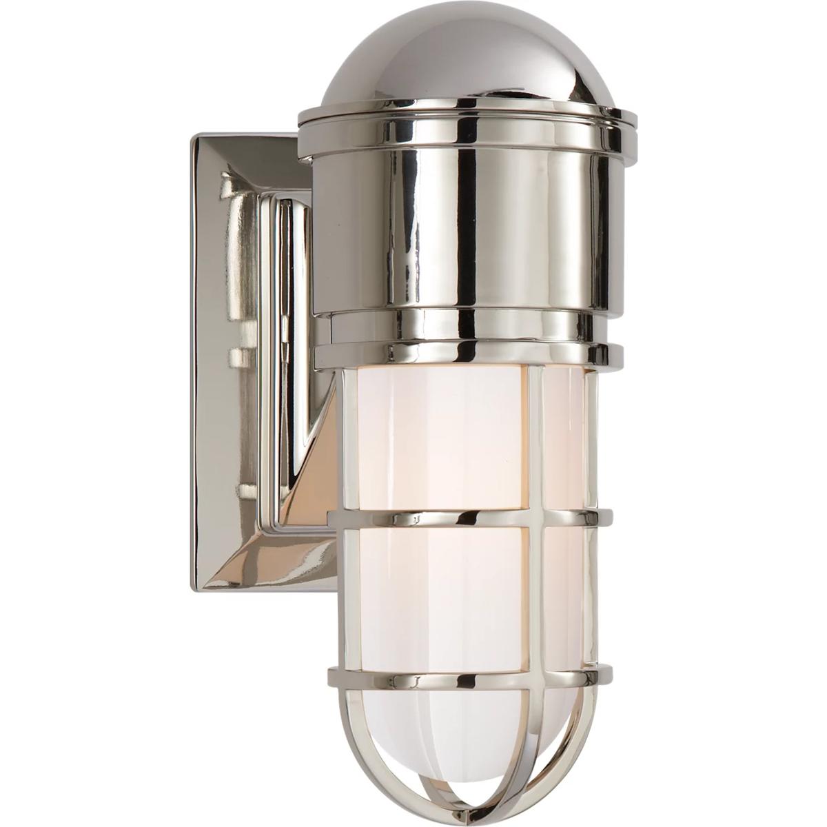 Visual Comfort Signature Collection SL2000PN-WG Chapman & Myers Marine2 1 Light 4.5 inch Polished Nickel Bath Wall Light