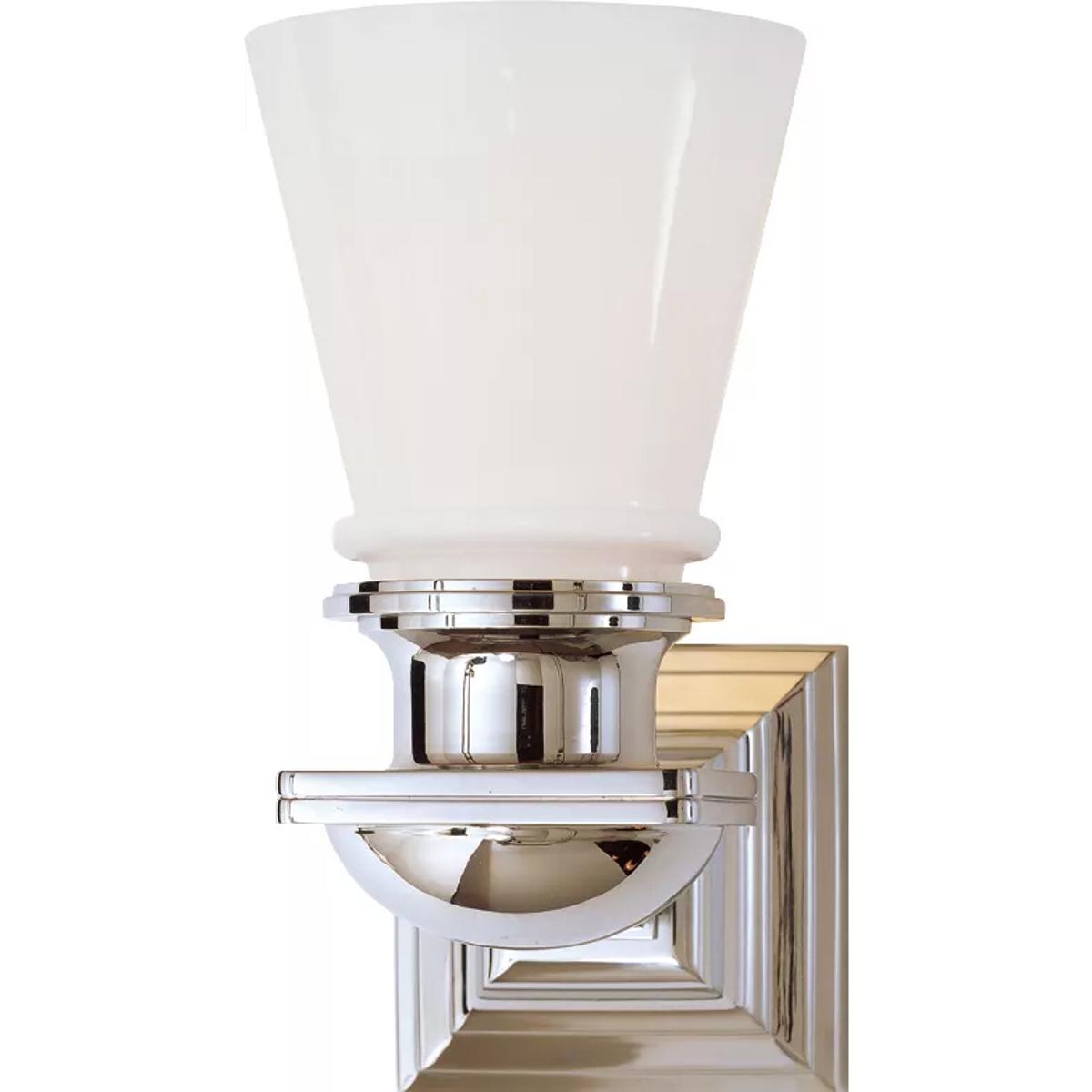 Visual Comfort Signature Collection SL2151PN-WG Chapman & Myers Ny Subway 1 Light 5 inch Polished Nickel Single Bath Light Wall Light