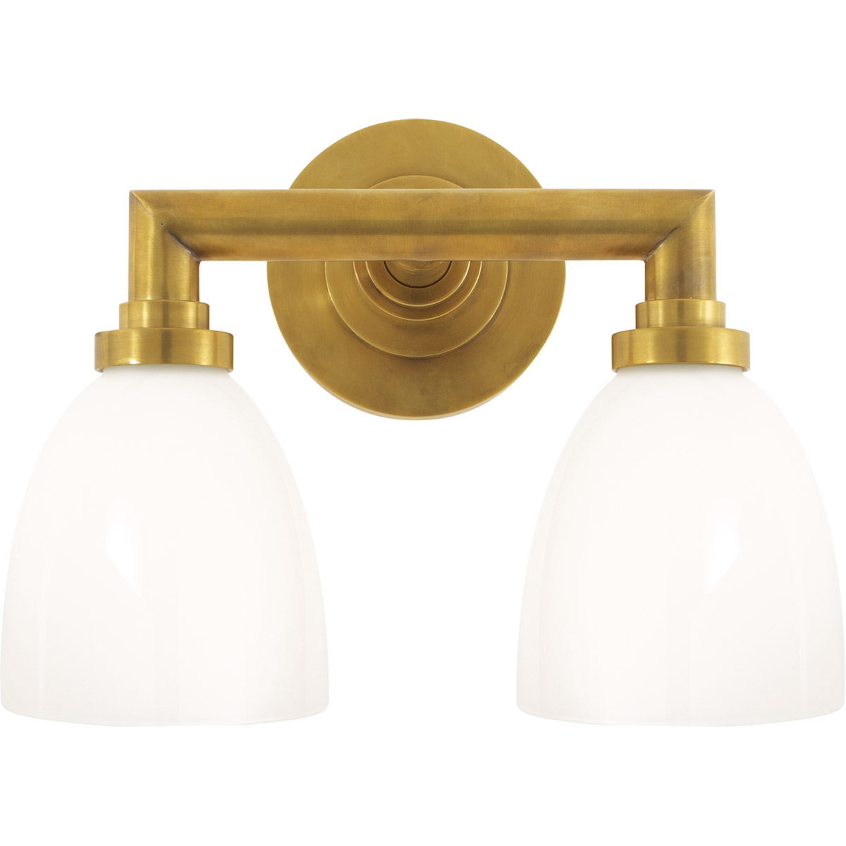 Visual Comfort Signature Collection SL2842HAB-WG Chapman & Myers Wilton2 2 Light 13 inch Hand-Rubbed Antique Brass Double Bath Light Wall Light