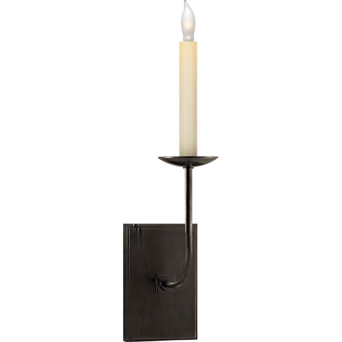 Visual Comfort Signature Collection SL2860BZ Chapman & Myers TT 1 Light 4 inch Bronze Single Sconce Wall Light
