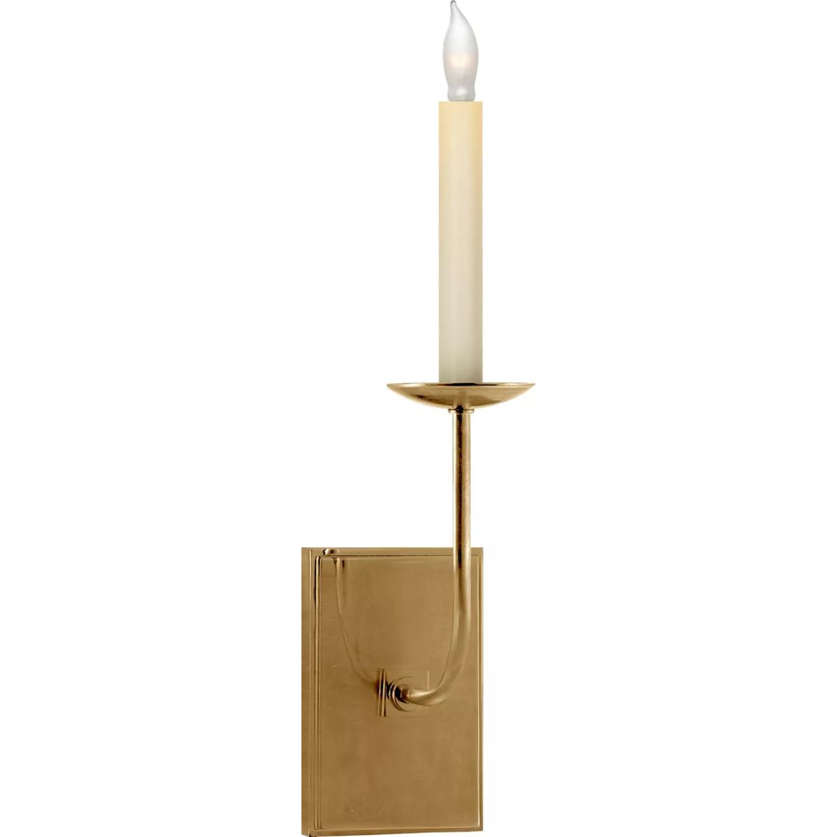 Lighting New York R-SL2860HAB Visual Comfort Studio Sandy Chapman TT Single Sconce in Hand-Rubbed Antique Brass SL2860HAB - Open Box