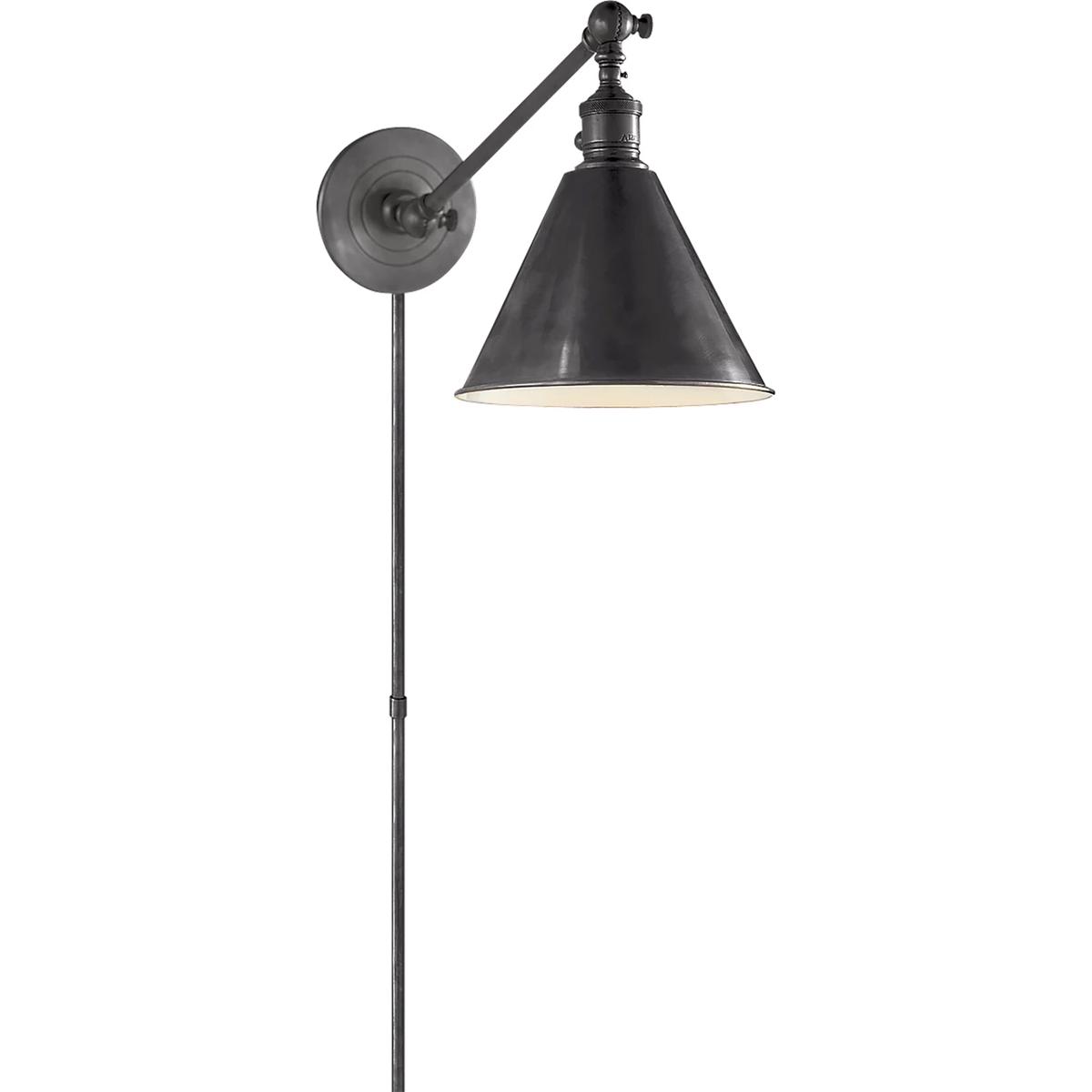 Visual Comfort Signature Collection SL2922BZ Chapman & Myers Boston3 17.5 inch 60 watt Bronze Single Arm Library Light Wall Light