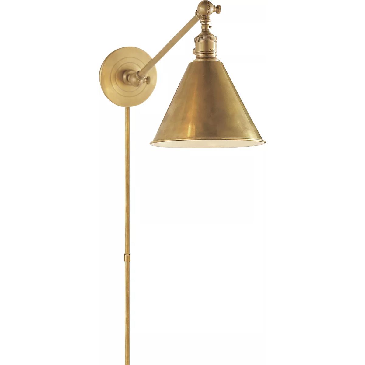 Visual Comfort Signature Collection SL2922HAB Chapman & Myers Boston3 17.5 inch 60 watt Hand-Rubbed Antique Brass Single Arm Library Light Wall Light