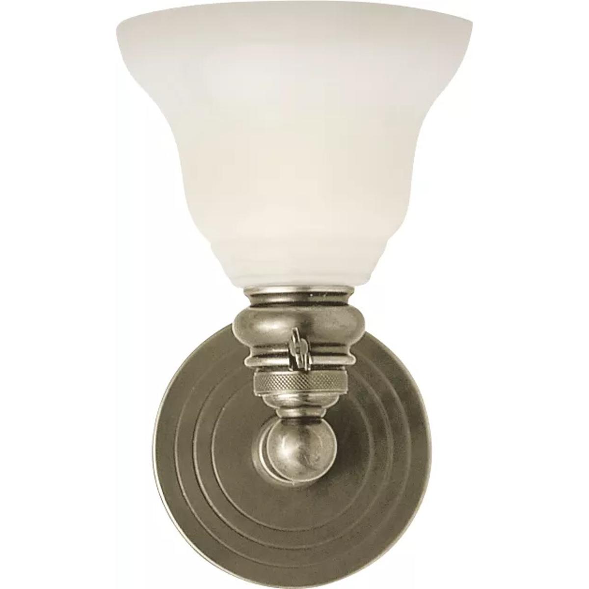 Visual Comfort Signature Collection SL2931AN/SLEG-WG Chapman & Myers Boston 1 Light 5.75 inch Antique Nickel Single Bath Light Wall Light in White