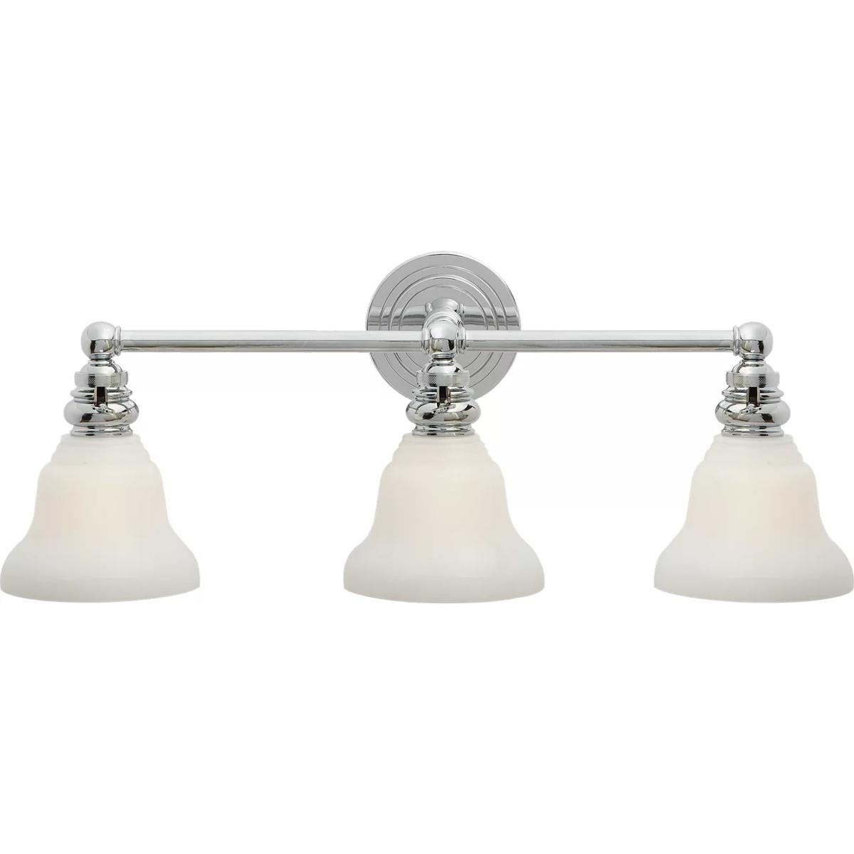 Visual Comfort Signature Collection SL2933PN/SLEG-WG Chapman & Myers Boston 3 Light 23 inch Polished Nickel Triple Bath Light Wall Light in White