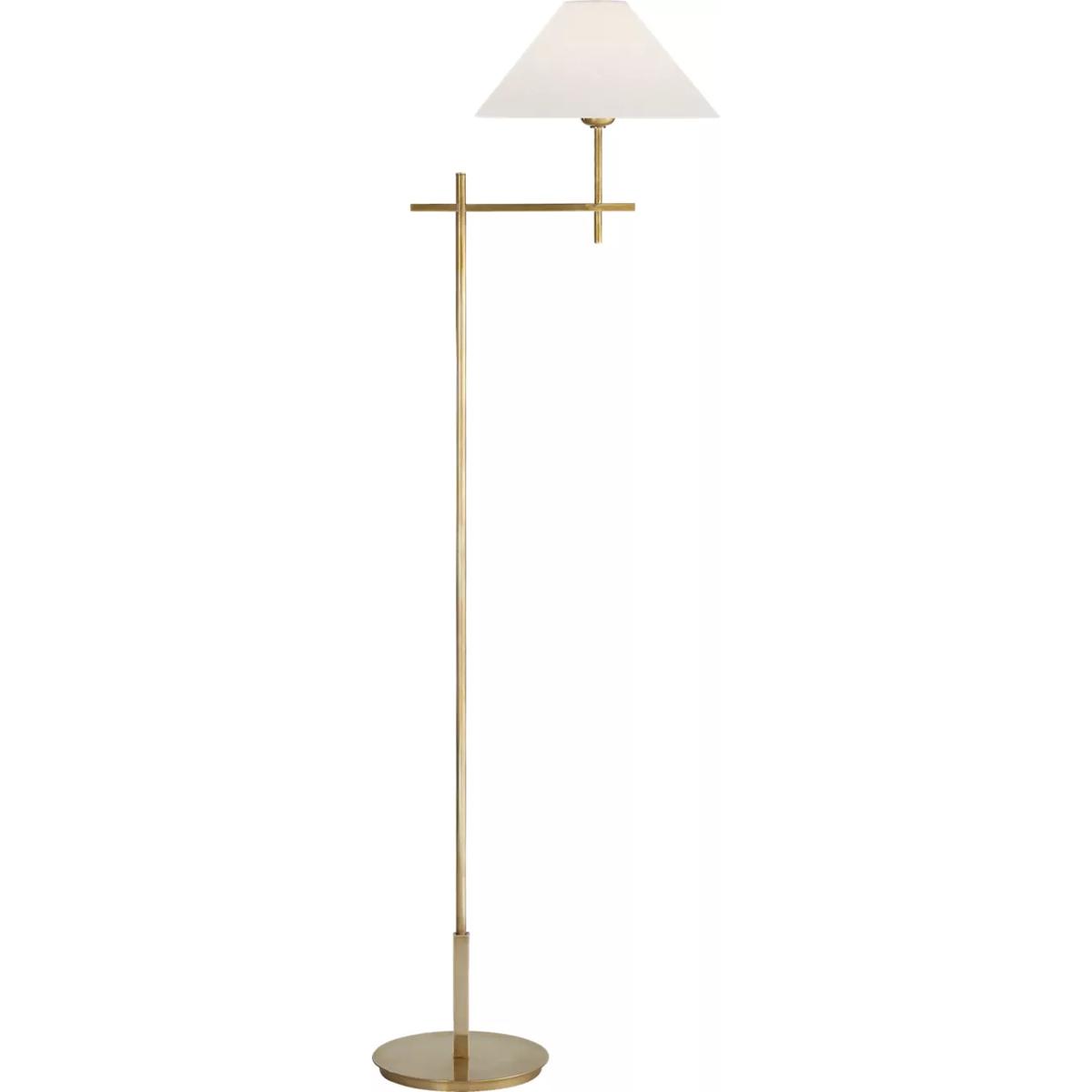 Visual Comfort Signature Collection SP1023HAB-L J. Randall Powers Hackney 52 inch 40 watt Hand-Rubbed Antique Brass Bridge Arm Floor Lamp Portable Lig