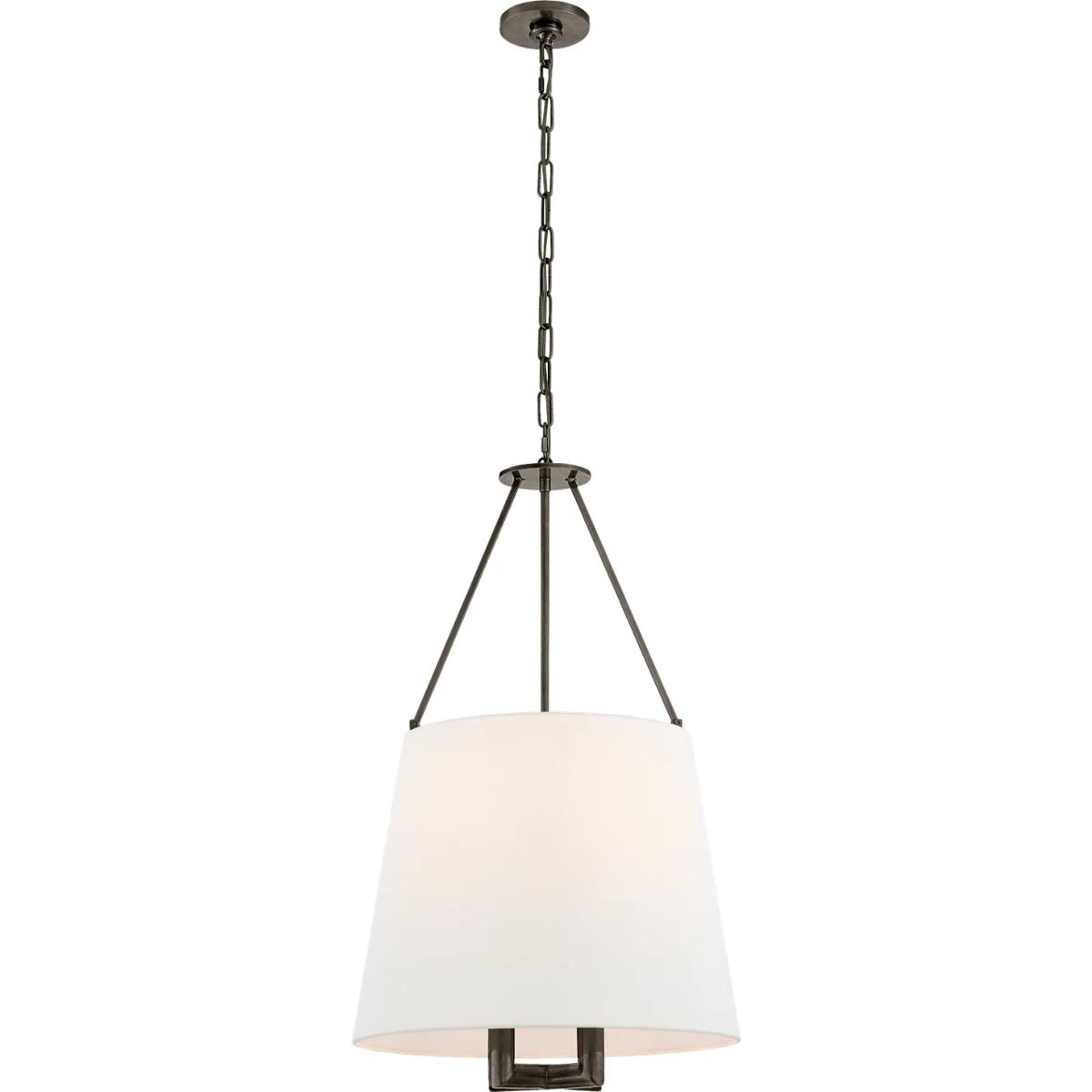 Visual Comfort Signature Collection SP5020BZ-L J. Randall Powers Dalston 4 Light 21.25 inch Bronze Hanging Shade Ceiling Light in Linen
