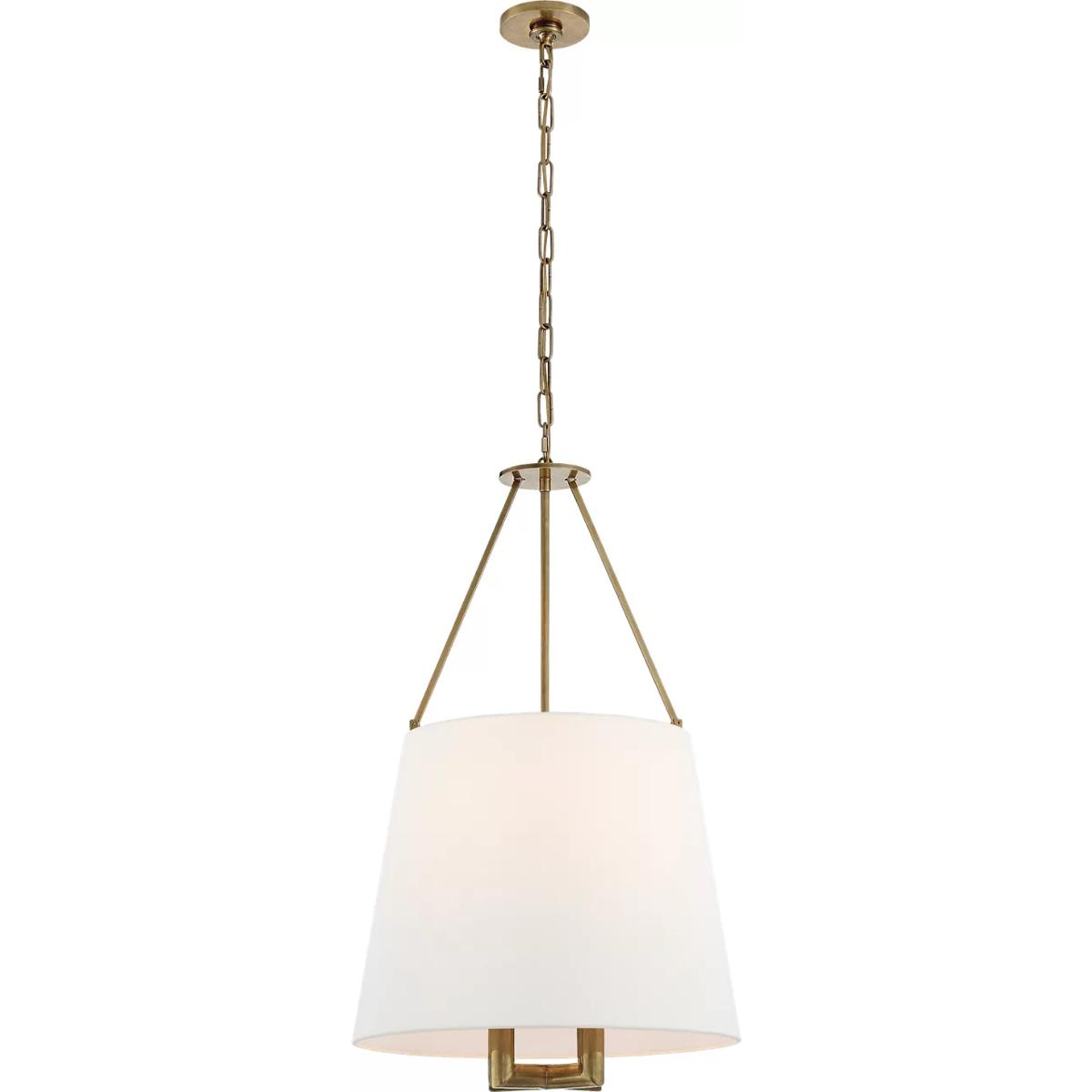 Visual Comfort Signature Collection SP5020HAB-L J. Randall Powers Dalston 4 Light 21.25 inch Hand-Rubbed Antique Brass Hanging Shade Ceiling Light in