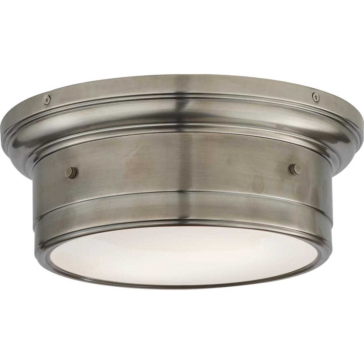 Visual Comfort Signature Collection SS4015AN-WG Siena2 2 Light 11.75 inch Antique Nickel Flush Mount Ceiling Light, Small