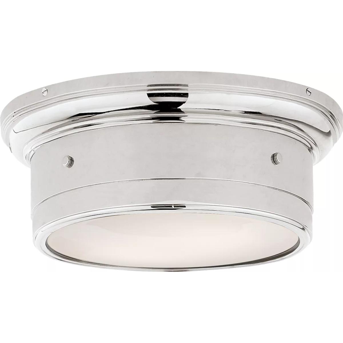 Visual Comfort Signature Collection SS4015PN-WG Siena2 2 Light 11.75 inch Polished Nickel Flush Mount Ceiling Light, Small