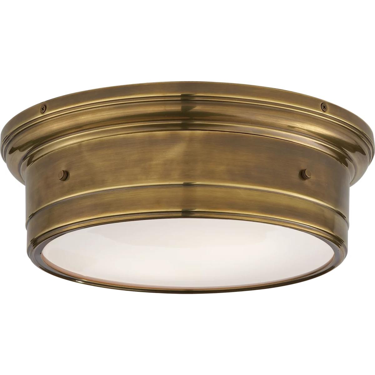 Visual Comfort Signature Collection SS4016HAB-WG Siena2 2 Light 14 inch Hand-Rubbed Antique Brass Flush Mount Ceiling Light, Large