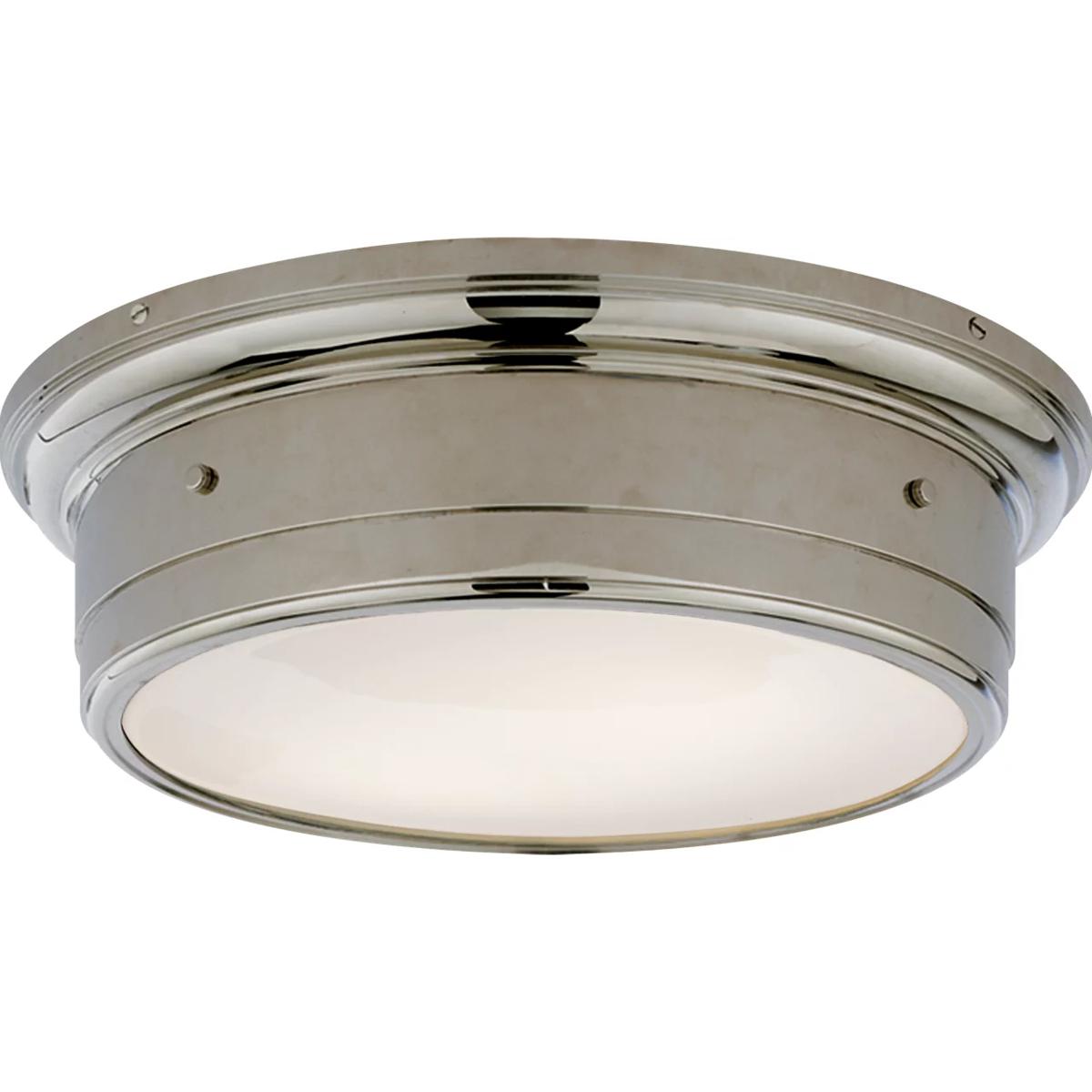 Visual Comfort Signature Collection SS4016PN-WG Siena2 2 Light 14 inch Polished Nickel Flush Mount Ceiling Light, Large