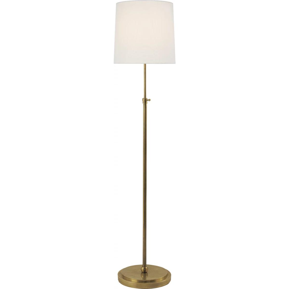 Visual Comfort Signature Collection TOB1002HAB-L Thomas O'Brien Bryant 44 inch 150 watt Hand-Rubbed Antique Brass Floor Lamp Portable Light in Linen