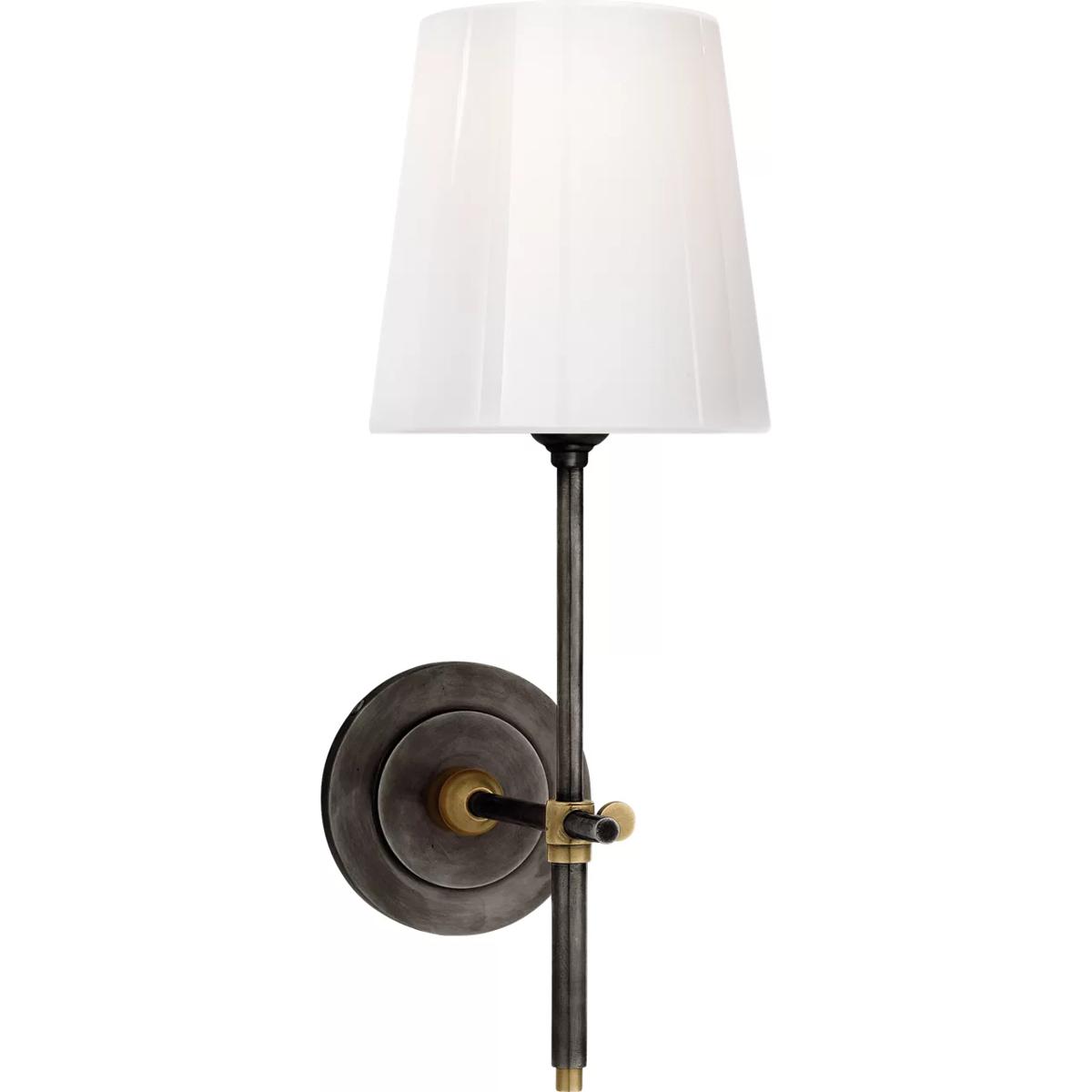 Visual Comfort Signature Collection TOB2022BZ/HAB-WG Thomas O'Brien Bryant 1 Light 5.5 inch Bronze and Hand-Rubbed Antique Brass Bath Sconce Wall Ligh