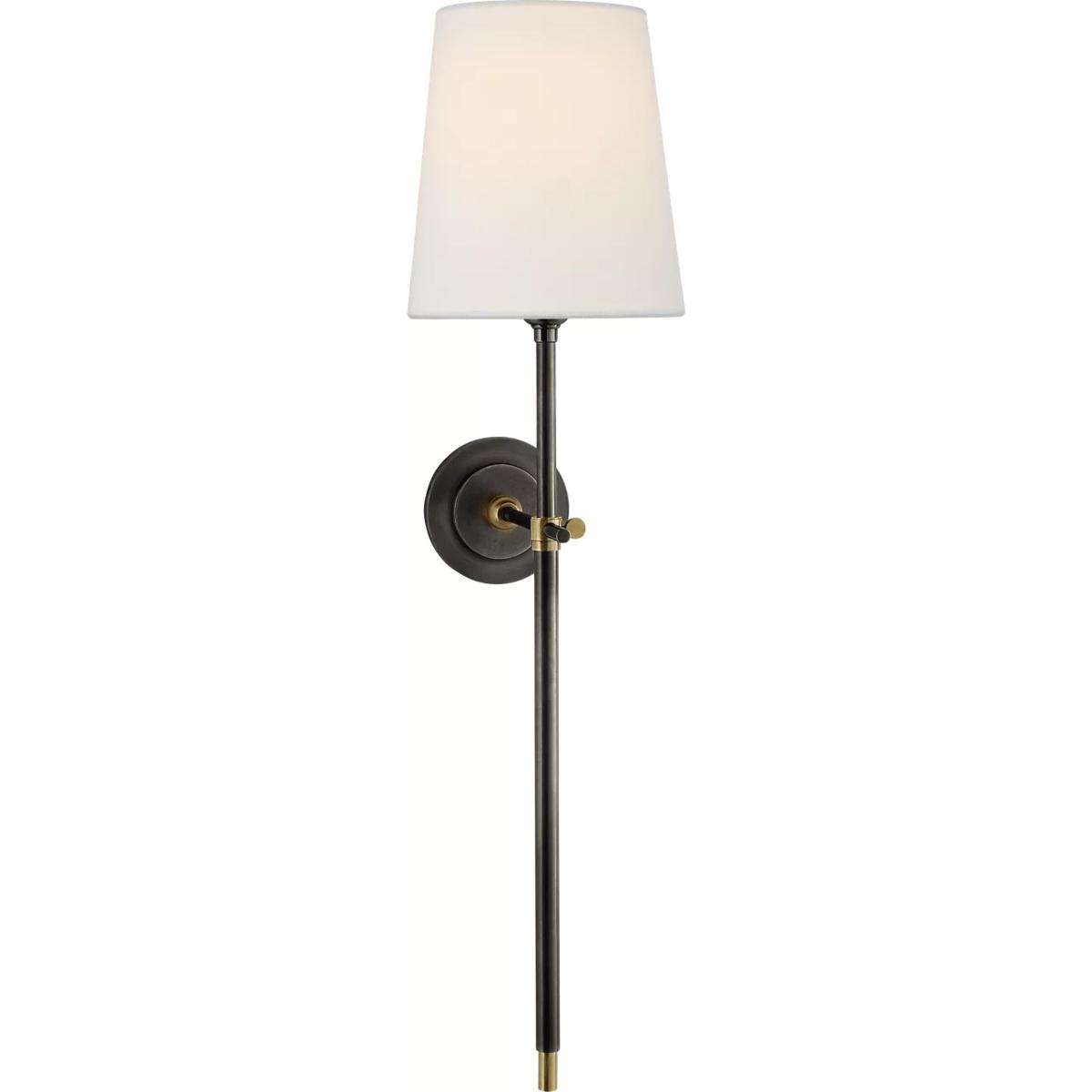 Visual Comfort Signature Collection TOB2024BZ/HAB-L Thomas O'Brien Bryant 1 Light 6.5 inch Bronze and Hand-Rubbed Antique Brass Tail Sconce Wall Light