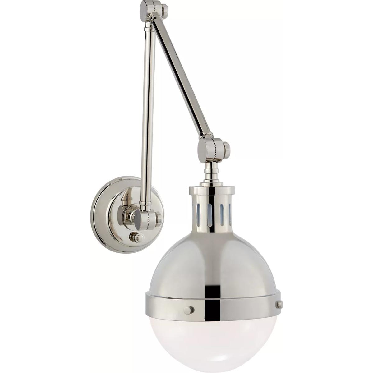 Visual Comfort Signature Collection TOB2090PN-WG Thomas O'Brien Hicks 16.75 inch 60 watt Polished Nickel Swing Arm Wall Light