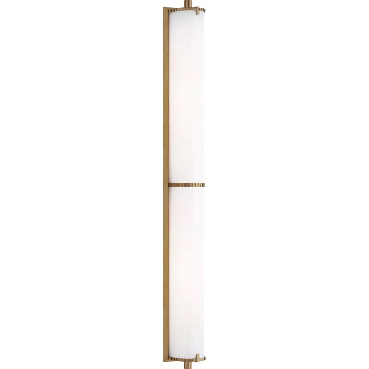 Visual Comfort Signature Collection TOB2193HAB-WG Thomas O'Brien Calliope2 LED 3.75 inch Hand-Rubbed Antique Brass Over The Mirror Bath Light Wall Lig