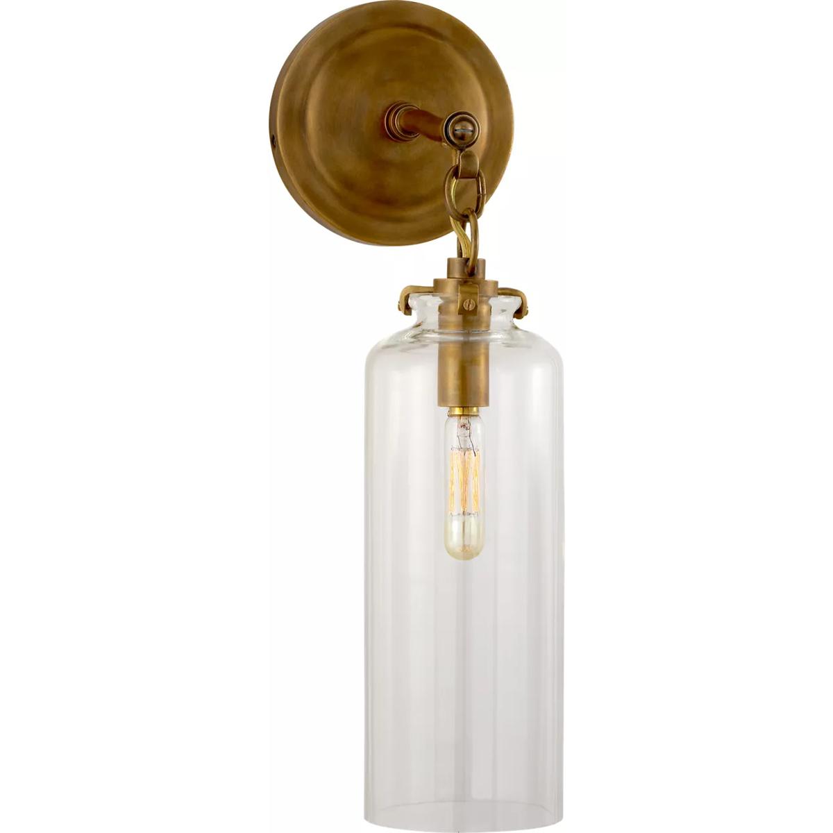 Visual Comfort Signature Collection TOB2225HAB/G3-CG Thomas O'Brien Katie3 1 Light 5.25 inch Hand-Rubbed Antique Brass Cylinder Bath Sconce Wall Light