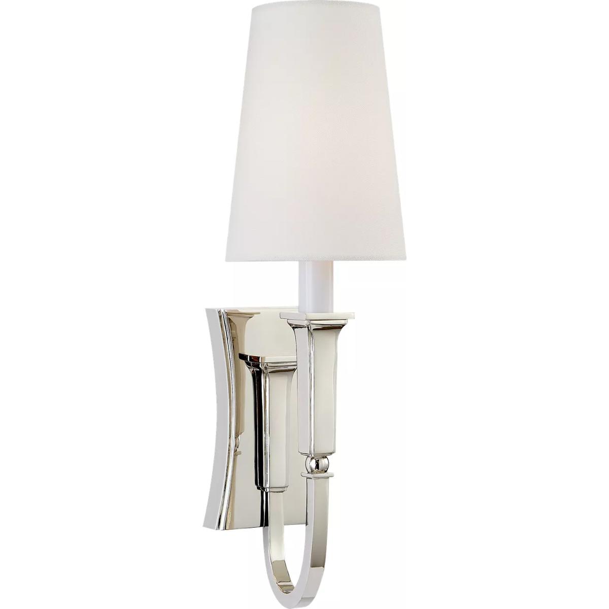 Visual Comfort Signature Collection TOB2272PN-L Thomas O'Brien Delphia 1 Light 5 inch Polished Nickel Single Sconce Wall Light, Small