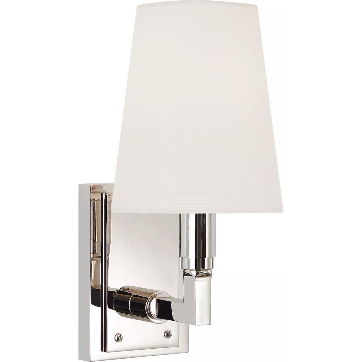 Visual Comfort Signature Collection TOB2284PN-L Thomas O'Brien Watson 1 Light 5 inch Polished Nickel Sconce Wall Light, Small