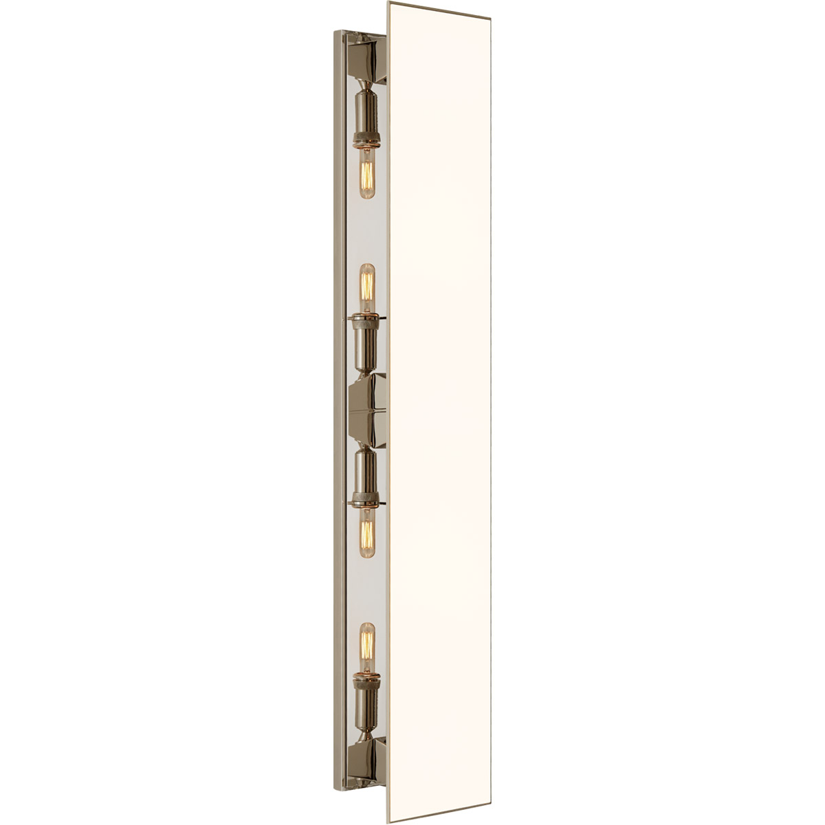 Visual Comfort Signature Collection TOB2343PN-WG Thomas O'Brien Albertine 4 Light 6.5 inch Polished Nickel Sconce Wall Light in White Glass, Large