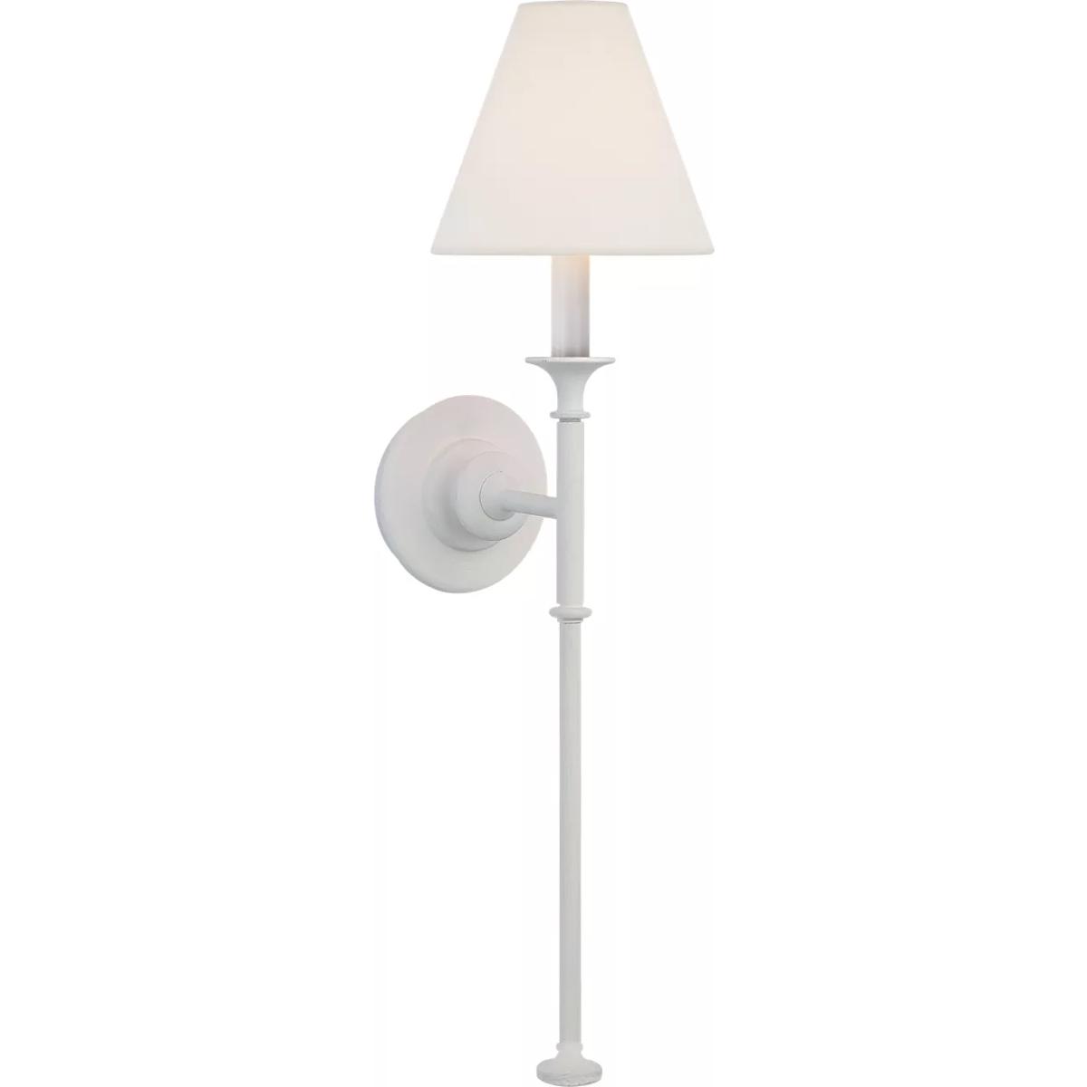 Visual Comfort Signature Collection TOB2453PW-L Thomas O'Brien Piaf LED 6.5 inch Plaster White Tail Sconce Wall Light, Large