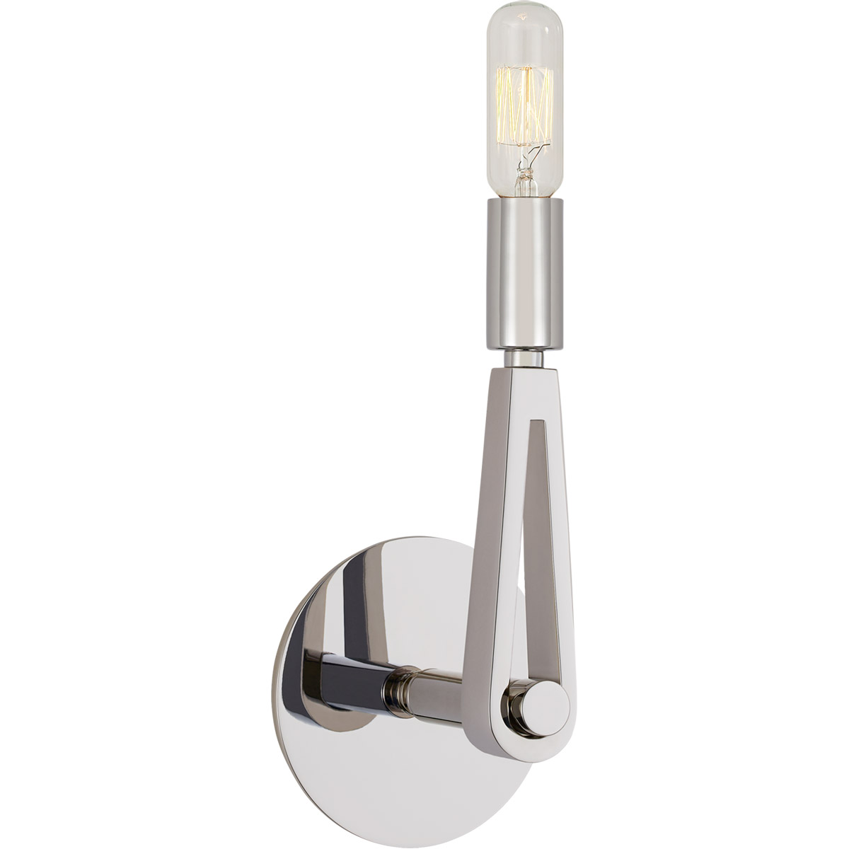 Visual Comfort Signature Collection TOB2510PN Thomas O'Brien Alpha 1 Light 5 inch Polished Nickel Single Sconce Wall Light in (None)