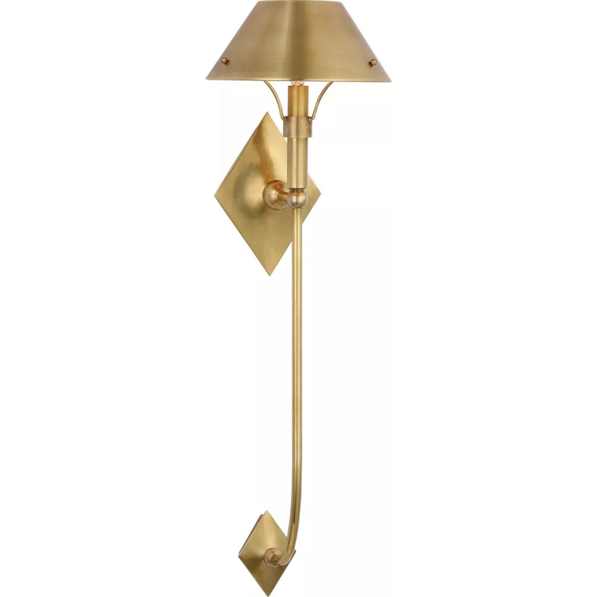 Visual Comfort Signature Collection TOB2723HAB-HAB Thomas O'Brien Turlington LED 8.75 inch Hand-Rubbed Antique Brass Sconce Wall Light, XL