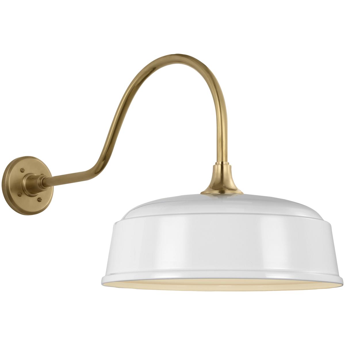 Visual Comfort Signature Collection TOB2802HAB/S7-WHT Thomas O'Brien Academy Barn Light LED 16.5 inch Hand-Rubbed Antique Brass Flynn Barn Light in 16
