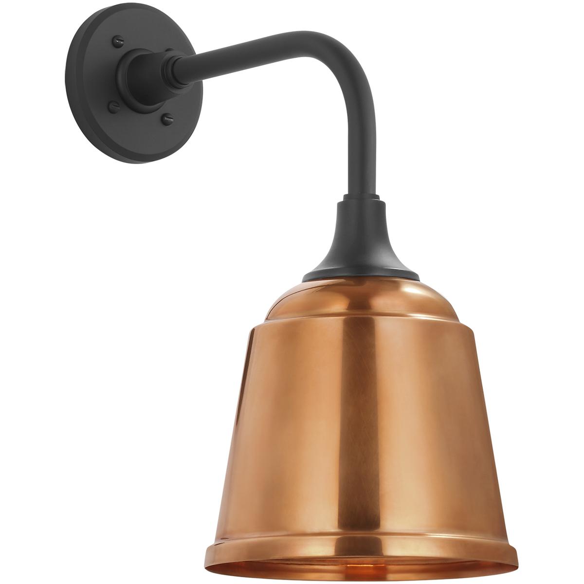Visual Comfort Signature Collection TOB2808MBK/S5-SC Thomas O'Brien Academy Barn Light LED 16.5 inch Matte Black Rex Barn Light in 8" Soft Copper Rock