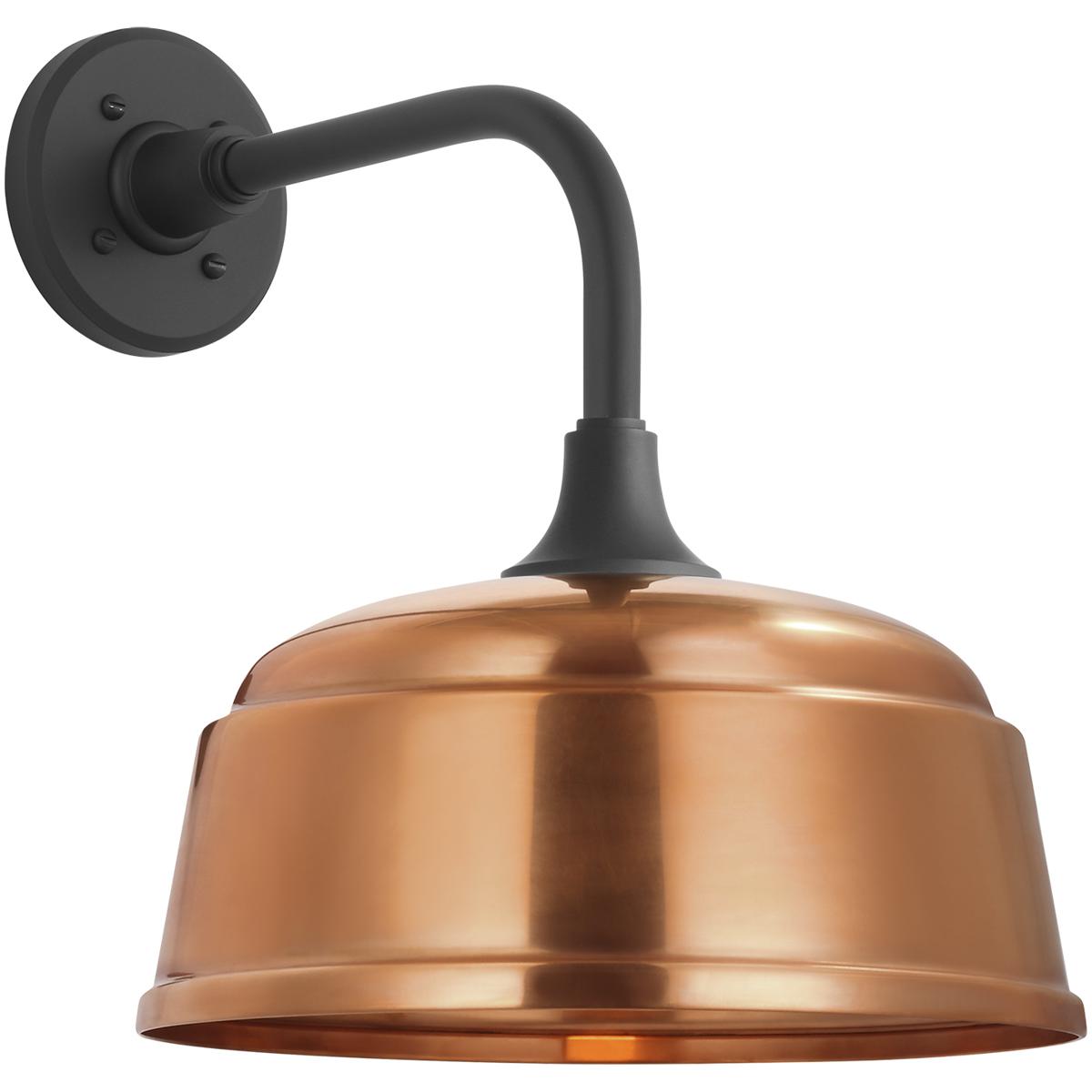 Visual Comfort Signature Collection TOB2808MBK/S6-SC Thomas O'Brien Academy Barn Light LED 15.25 inch Matte Black Rex Barn Light in 12.5" Soft Copper