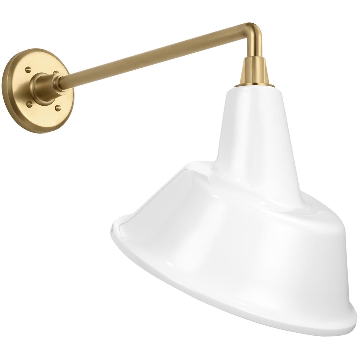 Visual Comfort Signature Collection Thomas O'Brien Academy Barn Light 18 Inch Outdoor Wall Light Academy Barn Light - TOB 2812HAB/S3-WHT - Modern Contemporary