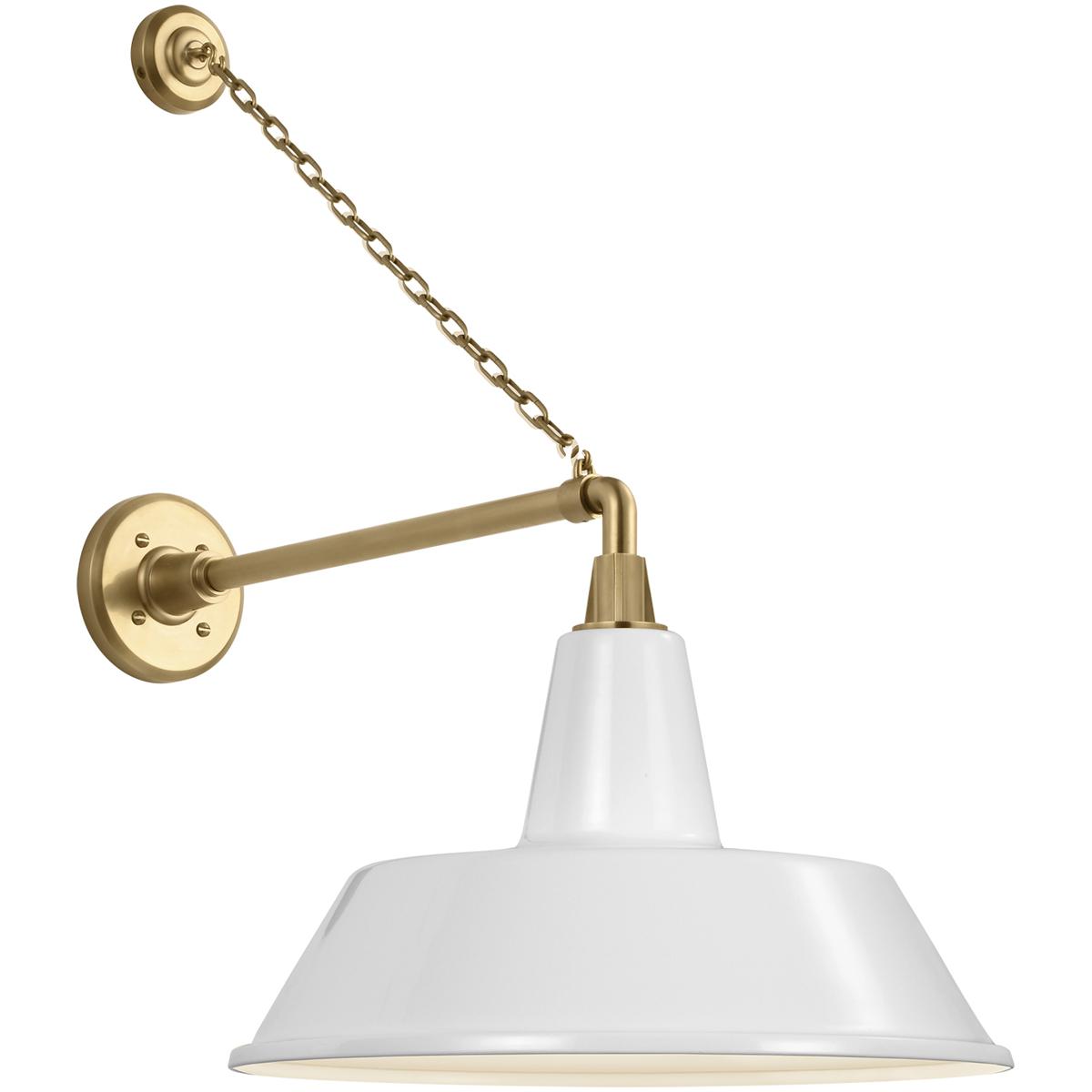 Visual Comfort Signature Collection Thomas O'Brien Academy Barn Light 28 Inch Outdoor Wall Light Academy Barn Light - TOB 2813HAB/S2-WHT - Modern Contemporary