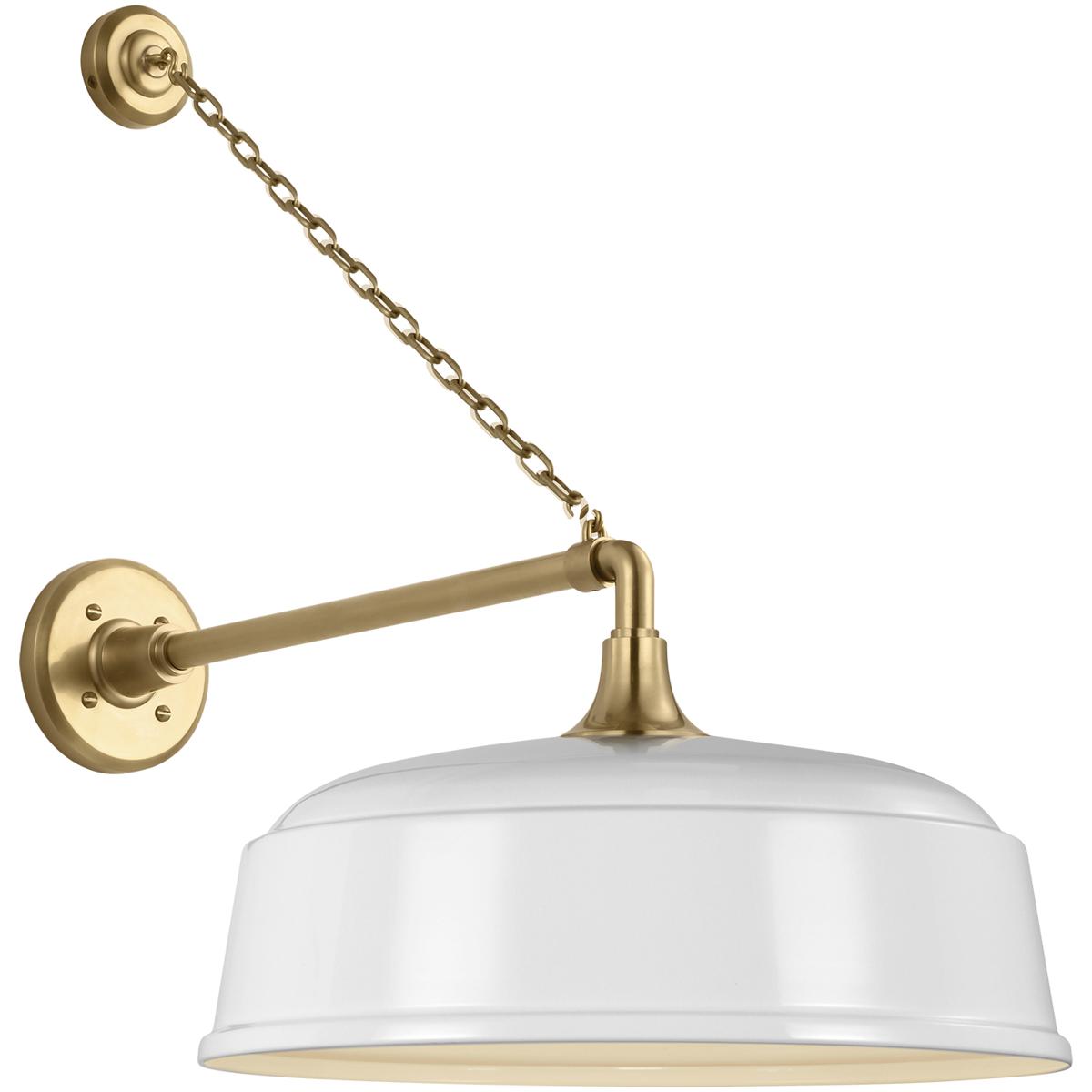 Visual Comfort Signature Collection Thomas O'Brien Academy Barn Light 25 Inch Outdoor Wall Light Academy Barn Light - TOB 2813HAB/S7-WHT - Modern Contemporary