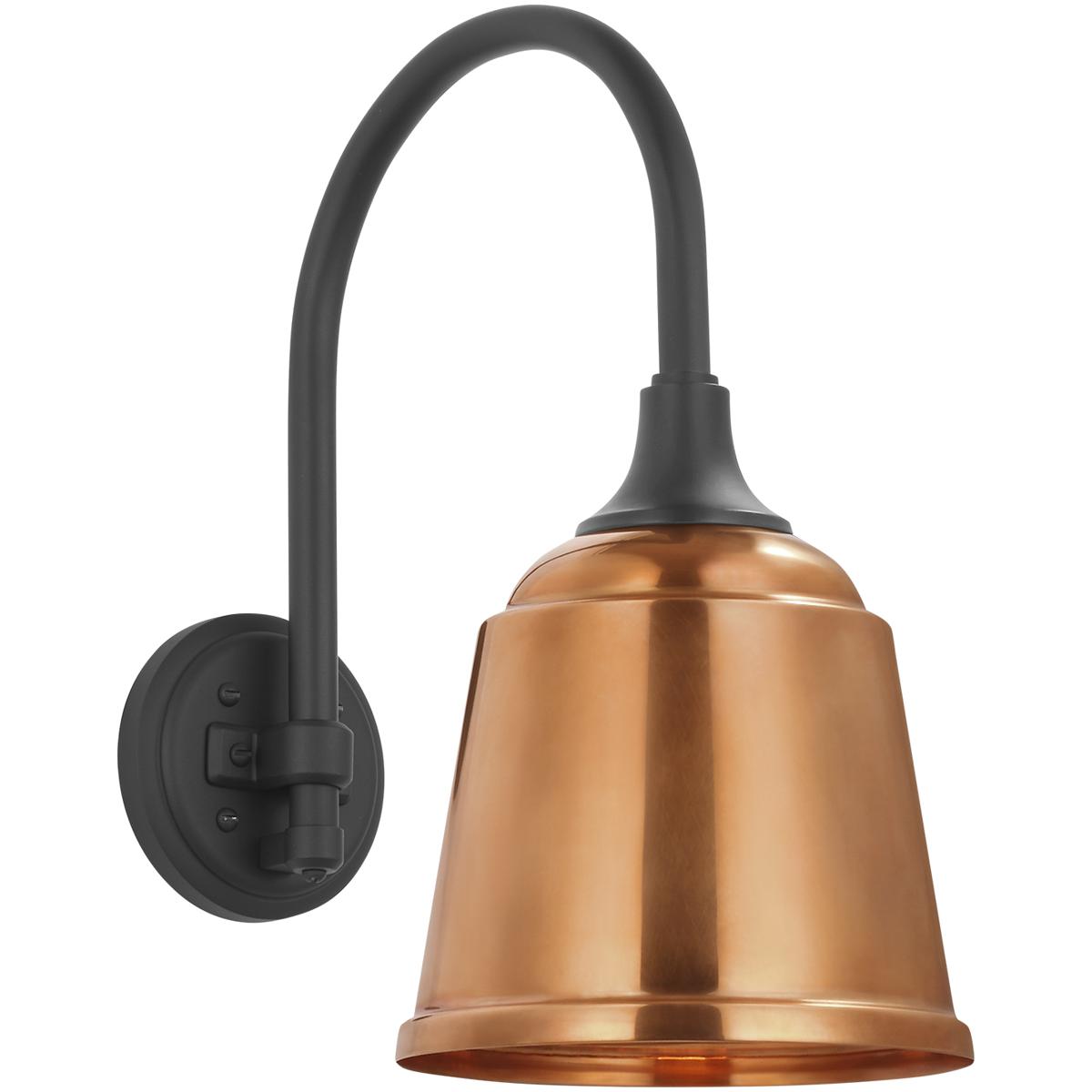 Visual Comfort Signature Collection TOB2814MBK/S5-SC Thomas O'Brien Academy Barn Light LED 16.25 inch Matte Black Arched Mack Barn Light in 8" Soft Co