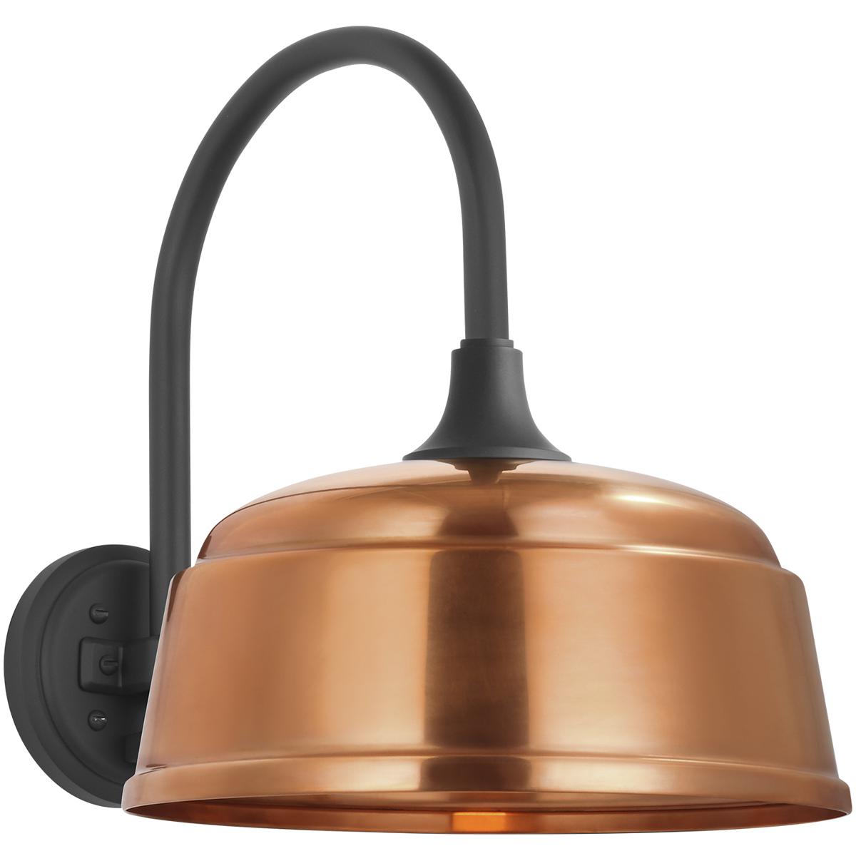 Visual Comfort Signature Collection TOB2814MBK/S6-SC Thomas O'Brien Academy Barn Light LED 15 inch Matte Black Arched Mack Barn Light in 12.5" Soft Co