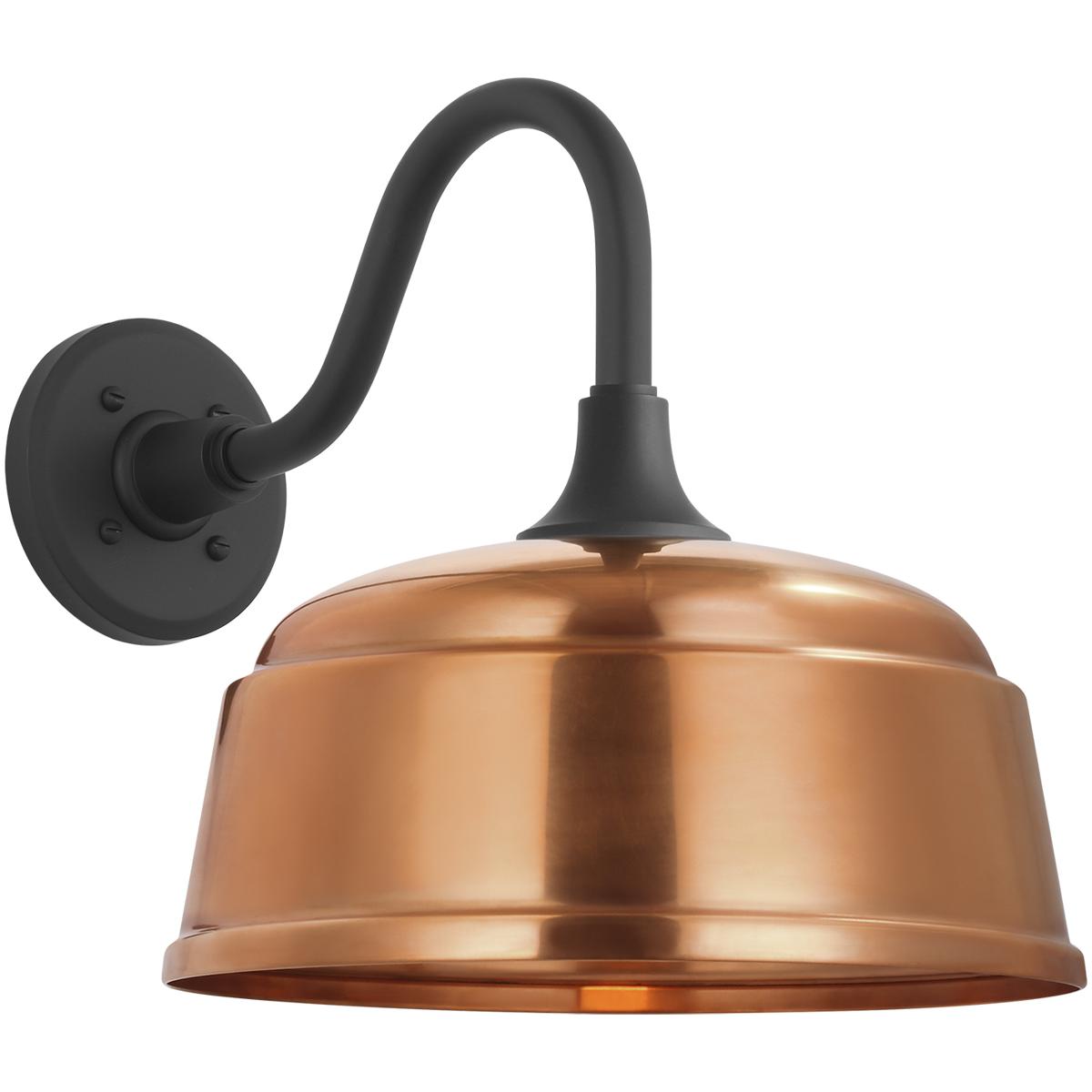 Visual Comfort Signature Collection TOB2816MBK/S6-SC Thomas O'Brien Academy Barn Light LED 13 inch Matte Black Flynn Barn Light in 12.5" Soft Copper R